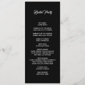 Basis en Elegante tweezijdige programmakaart (Achterkant)