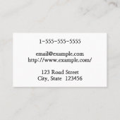 Basis- en gewoon Advocate-Visitekaartje Visitekaartje (Achterkant)