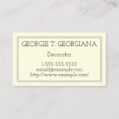 Basis- en minimale decorator-Visitekaartje Visitekaartje (Voorkant)