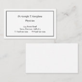 Basis- en minimale Visitekaartje (Voorkant / Achterkant)