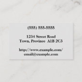 Basis en minimalistisch cardioloog Visitekaartje (Achterkant)