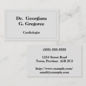 Basis en minimalistisch cardioloog Visitekaartje (Voorkant / Achterkant)