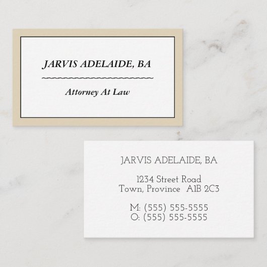 Basis- en minimalistisch Visitekaartje (Voorkant / Achterkant)