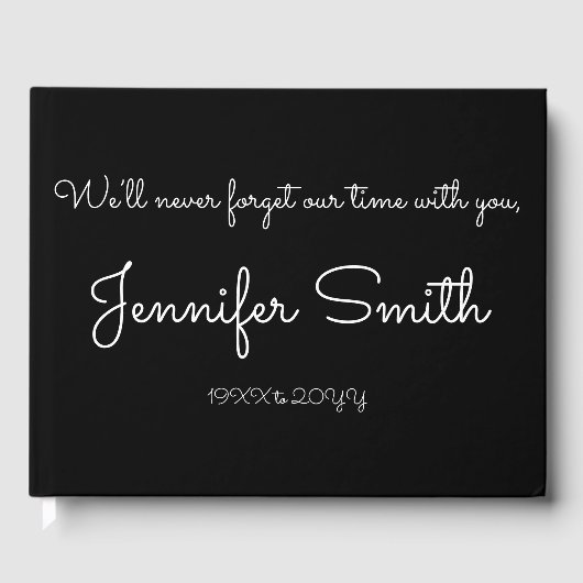 Basis- en minimalistische sympathisanten gastenboek (Voorkant)