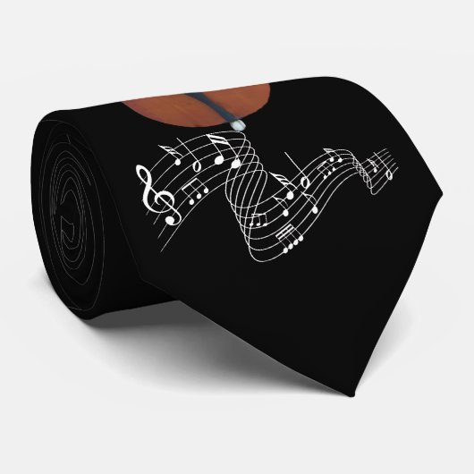 BASIS EN MUZIEKNOTEN STROPDAS (Opgerold)