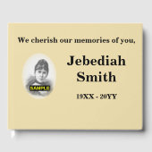 Basis- en ondermaatse begrafenis/Memorial Guest Bo Gastenboek (Voorkant)