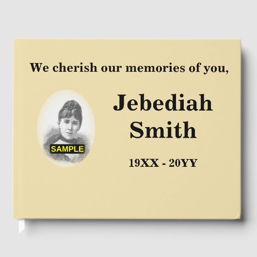 Basis- en ondermaatse begrafenis/Memorial Guest Bo Gastenboek (Voorkant)