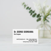 Basis- en  oraal chirurgische Visitekaartje (Staand voorkant)