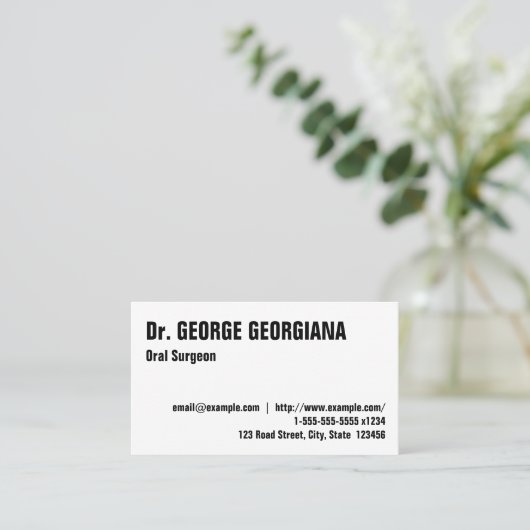 Basis- en oraal chirurgische Visitekaartje (Staand voorkant)