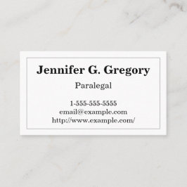 Basis- en traditioneel paralegaal Visitekaartje