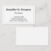 Basis- en traditioneel paralegaal Visitekaartje (Voorkant / Achterkant)