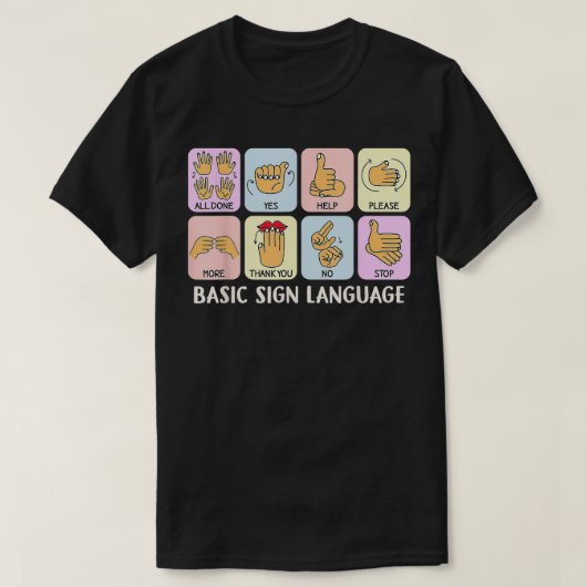 Basis Gebarentaal Spraaktherapeut SLP Pathologi T-shirt (Design voorkant)