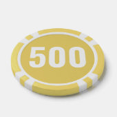 Basis Geel Wit Vet Nummer  Poker Chips (Enkel)