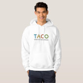 Basis gekleurd TACO Sweatshirt, wit Hoodie (Voorkant volledig)