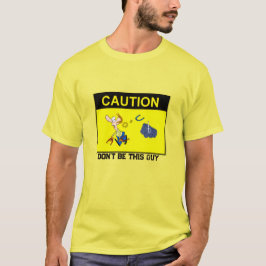 Basis Gele Hoefijzer Pitching Waarschuwing Tee T-shirt
