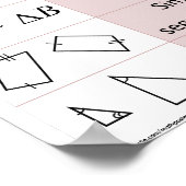 Basis Geometriesymbolen Grafiek 12 x 32-inch Poste Poster (Hoek)