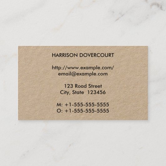 Basis, gewoon en menselijk Visitekaartje (Achterkant)