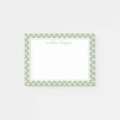 Basis Gingham Saliegroen Rand Post-it® Notes (Voorkant)