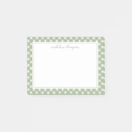 Basis Gingham Saliegroen Rand Post-it® Notes