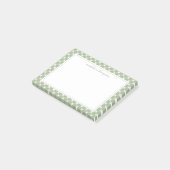 Basis Gingham Saliegroen Rand Post-it® Notes (Schuin)