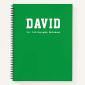 Basis Groen Persoonlijk Handletterboekje Kleutersc Notitieboek (Voorkant)