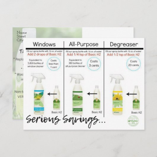 Basis H2-Briefkaart Briefkaart (Voorkant / Achterkant)