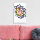 Basis heilige mandala canvas afdruk (Insitu (Woonkamer))