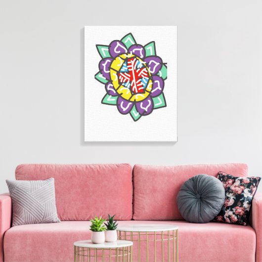 Basis heilige mandala canvas afdruk (Insitu (Woonkamer))