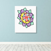 Basis heilige mandala canvas afdruk (Insitu (Houten vloer))