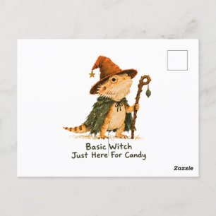 Basis Heks Alleen Hier Voor Snoep Baardagaam Briefkaart