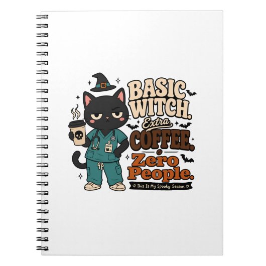 Basis Heks Extra Koffie Nul Mensen Notitieboek (Voorkant)