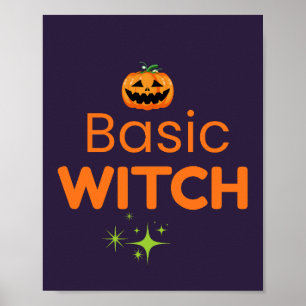Basis heks grappige Halloween-ontwerp Poster