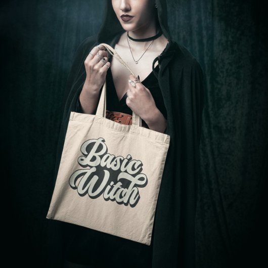 Basis heks retro stijl tote bag