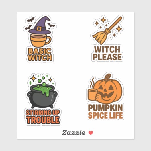 Basis Heksen Halloween Stickerblad Sticker (Vel)