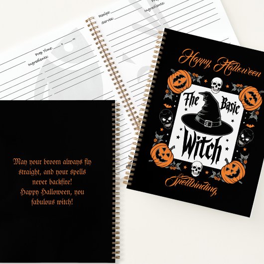 Basis Heksen Receptenboek Halloween Kook Magie Notitieboek