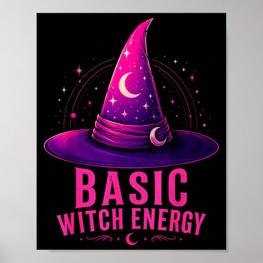 Basis heksenenergie halloween grafisch ontwerp gra poster (Voorkant)