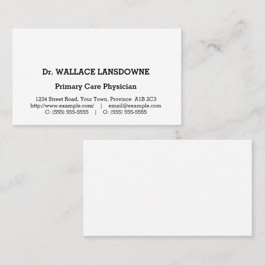 Basis, Humble en Gewoon Visitekaartje (Voorkant / Achterkant)