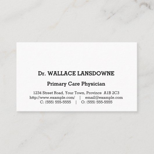 Basis, Humble en Gewoon Visitekaartje (Voorkant)