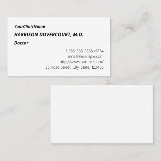 Basis, Humble Visitekaartje (Voorkant / Achterkant)