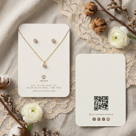 Basis Ivoor Bruin Sieraden Display Logo TMF26 Visitekaartje