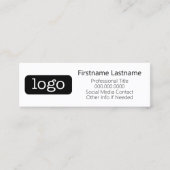 Basis Kantoor- of Business Logo Contactgegevens Mini Visitekaartje (Voorkant)