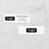 Basis Kantoor- of Business Logo Contactgegevens Mini Visitekaartje (Voorkant / Achterkant)