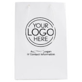 Basis Kantoor Zakelijk Logo met Contactgegevens Medium Cadeauzakje (Voorkant)