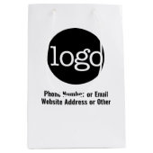 Basis Kantoor Zakelijk Logo Tekst KLEUR AANPASSEN Medium Cadeauzakje (Voorkant)