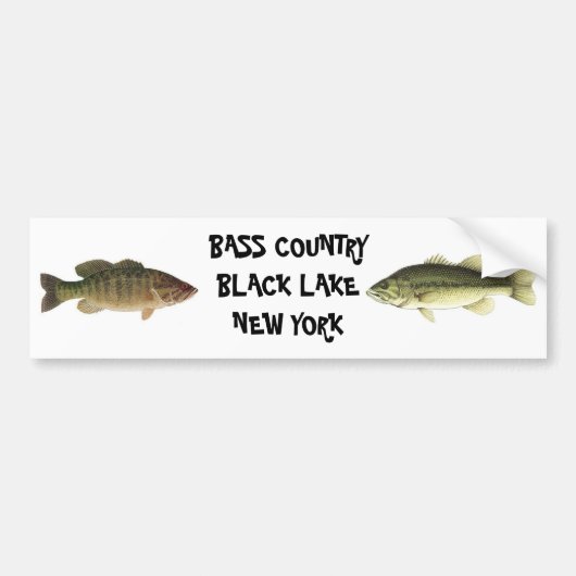 BASIS LAND ZWARTE LAKE NEW YORK BUMPERSTICKER (Voorkant)