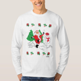 Basis lange mouw T-shirt : Vrolijke Kerst