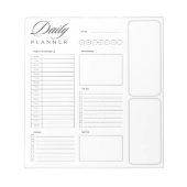 Basis lege universele dagelijkse planner bladen notitieblok (Voorkant)