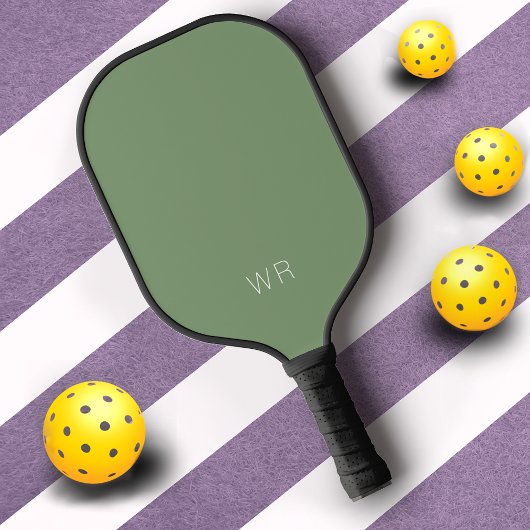 Basis Licht Groene Monogram Initialen Pickleball Paddle