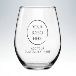 Basis Logo Aangepast, Zakelijk of Marketing Wijnglas Zonder Voet