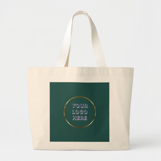 Basis Logo Aangepaste Zakelijke Boodschappentas Grote Tote Bag (Voorkant)